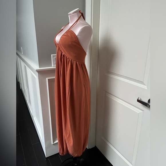 Zara summer orange cotton dress size M worn once - Picture 4 of 6